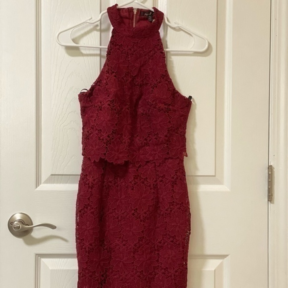 Papaya Bodycon Lace Dress
